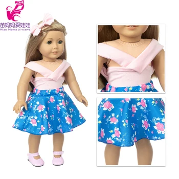 18inch Amerikos OG Mergina Lėlės Drabužiai Kailis Žaislai, Lėlės, Komplektai, Kūdikių Lėlės Outwear Vaikų Dovanų - 