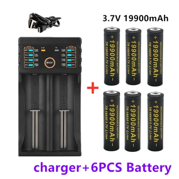 Naujus 18650 baterija 3.7 V 19900mAh 201 USB įkroviklis 1.2 V, 3,7 V 3.2 V 3.85 V AA/AAA 18650 26650 14500 NiMH ar ličio baterija, 