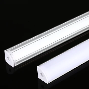 45 laipsnių kampas aliuminio profilis led šviesos juostelės 50cm lempos laikikliu pagal kabineto rodyti atveju nelanksti, led juostos kanalo - 