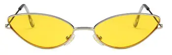 2020 Akiniai nuo saulės Moterims Prabanga Cat eye Prekės ženklo Dizainas, Metalinis korpusas Naujas Aukso raudona Derliaus Cateye Mados saulės akiniai lady Akiniai - 