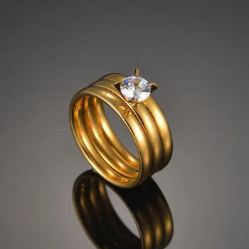 Vestuvių Žiedas Rinkinys Moterims Kristalų Asmenybės Dizaino Žiedas Rinkiniai Šalies Moterų Papuošalai Dovana Aukštos Kokybės Anillos Mujer - 