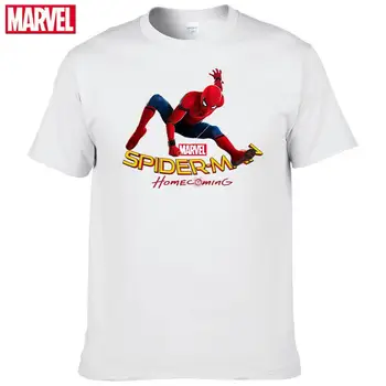 Marvel Keršytojas spiderman marškinėliai Patogus, Kvėpuojantis medvilnės Mados drabužiai paaugliams Topai marškinėliai vyras vasarą #68 - 