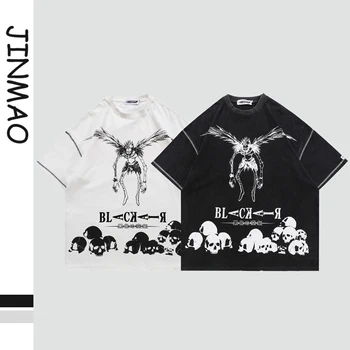 , Anime Death Note, T Shir Camiseta Streetwear Essentials Kpop Y2k Emo Drabužius Derliaus De Mujer Hombre Ropa Negabaritinių Hip-Hop - 