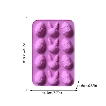 Kepimo Formą Easter Bunny Kiaušinių Silikono Minkštas Pelėsių Šokolado Ledo Liejimo Formos Dėklas Virtuvės Accessoeis Bakeware Tortas Slapukas Želė Pelėsių - 