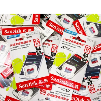 Originalios SanDisk Atminties kortelės 128GB 64GB 32GB 16GB 98MB/s Ultra A1 microSDXC UHS-I Class10 
