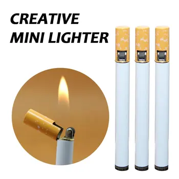 Kūrybos lengvesni cigarečių formos butano dujų degiklio žibintuvėlis šviesos vyrų cigarečių priedai mini žaislas įdomus lengvesni - 