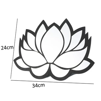 3D Lotus Dekoratyvinės Sienų Veidrodis Prabangus Gėlių Akrilo Veidrodžiai Namų Sienų Dekoras Miegamasis, Gyvenamasis Kambarys Dekoro Namų Puošybai - 