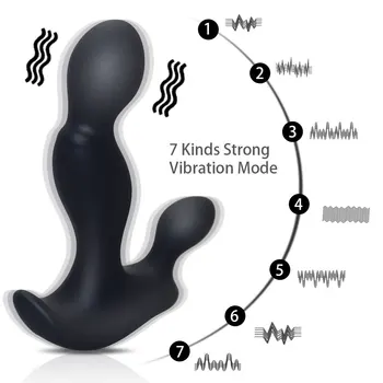 7 Režimų Analinis Vibratorius, Sekso žaisliukai Vyrams Nuotolinio Valdymo Prostatos Massager Galingų Vyrų Analinis Kaištis Silikoninis Vandeniui atsparus Sekso Produktai - 