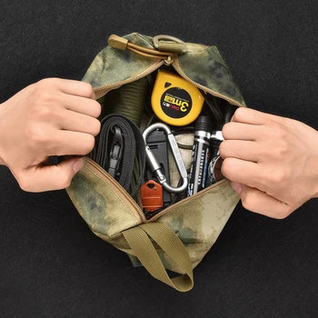 Lauko Kamufliažas Krepšys Multi Įrankis Taktinis Veikia Nešiojamų EDC Įrankis Saugojimo Krepšys Karinės Priedų Paketą už Medžioklės Kempingas - 