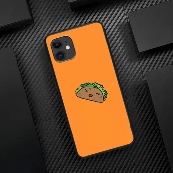 Tacos Laikas, Telefono dėklas Iphone 5 5S SE 2020 6 6S 7 8 Plius 11 12 X Mini XS XR Pro Max black Svarbiausias Mados Padengti, Gana Atgal - 
