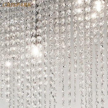 Modernus Minimalistinis Aišku Kristalų String Šviestuvo Šviesos diodų (LED) Apskritas Mount Lempa Namų Deco Valgomojo Stalas, Virtuvės Sala Miegamasis - 