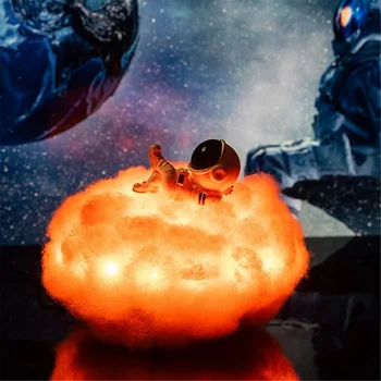 Astronautas LED Lempos 3D Debesis Naktį Su Rainbow Šviesos Efektas Nuotolinio Valdymo Kūrybingi Gimtadienio Dovana Lempa Vaikams Namų Puošybai - 