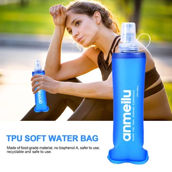 TPU Minkštas Sulankstomas Vandens Butelių BPA-Free Išardomi Kolbą Lauko Maratonas Tekančiu Vandeniu Nešiojamų Papildymo Įranga - 