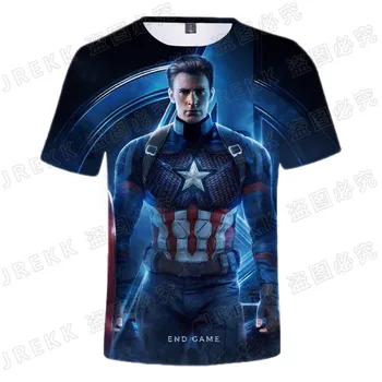 Vasarą Stebuklas 3D Atspausdintas Kapitonas Amerika T Shirts Vyrų, Moterų, Vaikų trumpomis Rankovėmis Kietas Tee Viršūnių Keršytojas Streetwear T-shirt - 