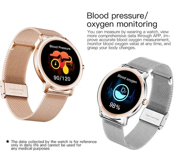 Pritaikyti dial Skaitmeninis laikrodis Su Širdies ritmo Moterų sveikatos vadybos smartwatch moterims pranešimai priminimas WhatsApp facebook - 