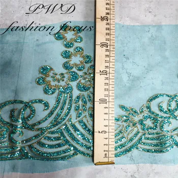 Royal blue pleistras nėrinių apdaila couture reikmenis, aksesuarai couture nėrinių juostelės siuvimo medžiagos nėrinių suknelė siuvimo reikmenys - 