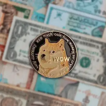 Aukso/Sidabro Padengtą Ethereum Ripple Bitcoin Dogecoin Skaitmeninę Valiutą Progines Monetas Aukso chromu padengtas Sidabro spalvos Metalo Ženklelis Monetos - 