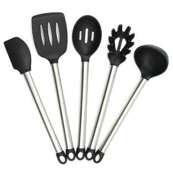 Nauja kepimo reikmenų rinkinį 5 silikono mentele spageti mentele šaukštas virtuvės įrankiai, kepimo įrankiai - 