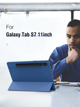 Smart Folio Case For Samsung Galaxy Tab S7 11 2020 M., Plonas, Lengvas Smart Shell Stovėti Dangtis,Stiprus Magnetinis Adsorbcijos už Skirtuko - 