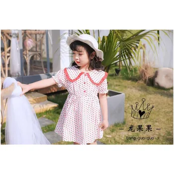 2-6 metų Aukštos kokybės mergina dress 2020 naujas vasaros mados lankas juostele vaikas, vaikai mergina drabužių šalies oficialaus princess dress - 