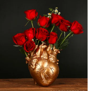 Anatominiai Širdies Formos Gėlių Vaza Šiaurės Stiliaus Gėlių Vazonas Meno Skulptūros, Vazos Darbalaukio Augalų Puodą Namų Dekoro Ornamentą Dovanos - 