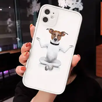 Džeko Raselo Terjerų Šunų mielas Telefono dėklas Matinis Skaidrus iPhone 7 8 11 12-os mini pro X XS XR MAX Plius padengti funda - 