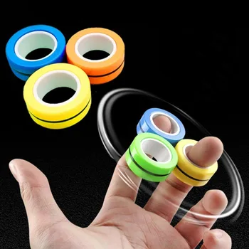 Magnetinio Anti-Stresas Žiedai Fidget Išpakuokite Žaislą Magic RingTools Vaikų Magnetinis Žiedas Pirštu Suktuko Žiedas Suaugusiųjų Išskleidimo Žaislai - 