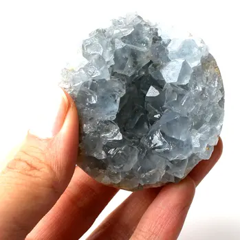 1PC Madagaskaro Gamtos Celestite Kristalų Druzy Grupių Dangus Mėlynas Geode Mineralinių Pavyzdys Namų Dekoro - 