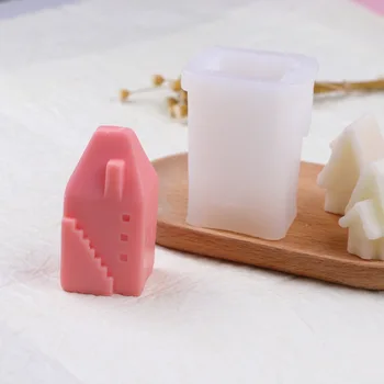 Nauja Stiliaus Tendencijas 3D Namų Mousse Cake Pelėsių Tortas Dekoravimo Pelėsių Žvakių Liejimo Silikono Formos Žvakė Padaryti Tortą Priėmimo netoksiškas - 