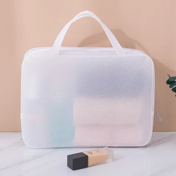 Korėjos kelionių saugojimo krepšys eva skaidrus vandeniui kosmetikos maišas pvc rankinėje šešiakampės vielos tinklo, tualetinių reikmenų krepšys ZD - 