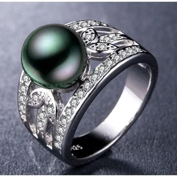 Moterų Mados Black Pearl Ring Princesė mylimiausią Romantiška Dovana, Papuošalai - 