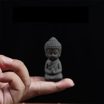 Zen Arbatos Dėklas Namų Dekoro Mini Budos Statula Arbatos Pet Sodo Reikmenys Keraminės Statulėlės Feng Shui Skulptūra Meditacija Miniatiūros - 