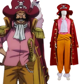 One Piece Anime Gol D Roger Gold Roger Cosplay Kostiumų Vienodai Tiktų Nustatyti Apranga Helovinas - 