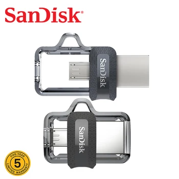 Sandisk 128GB Ultra Dual Tipas Pen Drive USB Ir C Flash Drive USB OTG Stick Šifravimo Pendrive 32GB 64GB 256 GB 16 GB Microdrive - 