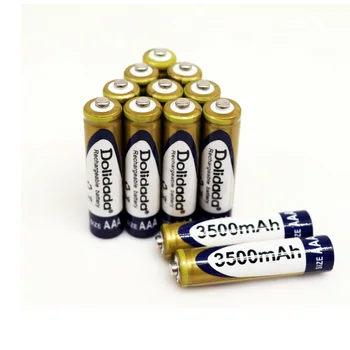 Dolidada 1.2 V AAA baterijos 3500mAh Ni-MH aa Baterijos, CD/MP3 grotuvai, žibintai, nuotolinis valdymas - 