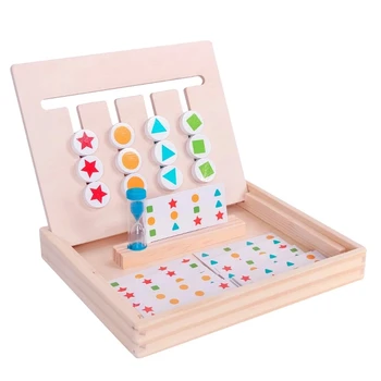 Montessori Žaislas Spalvų, Formų Atitikimo Žaidimas Box Loginiu Mąstymu Mokymo Vaikams Mokomieji Žaislai Vaikams, Medinių Žaislų, Stalo Žaidimai, - 