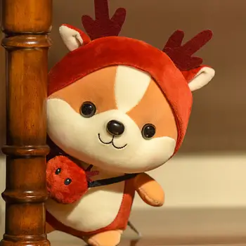 Voverė Shiba Inu Šuo Pliušinis Žaislas 25cm Įdaryti Minkštas Gyvūnų Corgi Chai Pagalvę Kalėdų Dovana Vaikams Kawaii Valentino - 