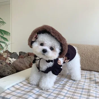 INS stiliaus korėjos pavasario mielas lokys suspender sijonas Bichon Teddy šuo sijonas naminių šunų drabužius mažų šunų suknelė - 