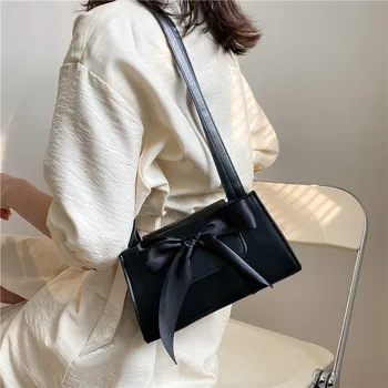 Han edition banga moterų paketo 2021 m. pavasarį naują rudens mažas, tyras ir gaivus ir ins bowknot maišelį nešiojamų pasviręs kryžius krepšys - 