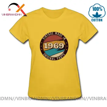 Derliaus Pagamintas 1969 m marškinėliai moteris Amžius iki Tobulumo T-shirt Retro Motinos Diena Viršūnes Mama 51 Gimtadienio Dovana Padėkos Teeshirt - 