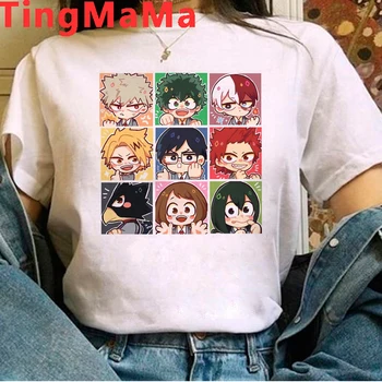 Karšto Japonų Anime Mano Herojus Akademinės Bendruomenės Marškinėliai Moterims Kawaii Midoriya Izuku Deku Marškinėlius Boku No Herojus Akademinės Bendruomenės Grafinis Tees Moteris - 