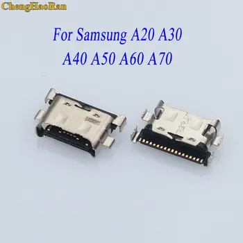 Samsung Galaxy A70 A50 A60 A40 A30 A20 A405 A305 A505 A705 M20 M30 Įkroviklis, Micro USB Įkrovimo lizdas Dock 