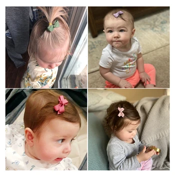 32 VNT. Maža Snap Įrašus Plaukų Lankas Baby Bamblys Boutique Mini Lankas Plaukų Clips Hairbow Kūdikiams, Kūdikių Mergaitės, Dušas Dovanos - 