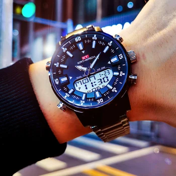 KAT-WACH Vyrų Riešo Sporto Laikrodžiai Vyrams 50M atsparumas Vandeniui Plieno Karinės Kvarco Plaukti Žiūrėti Vyrų Laikrodis Relogio Masculino - 