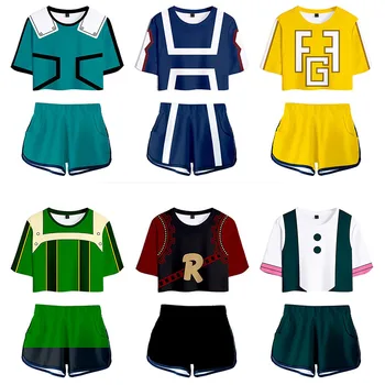 Anime Mano Herojus akademinės bendruomenės 3D Spausdinimo Cosplay Kostiumų Vasaros Kostiumai Anime Cosplay sporto Salė Vienodas Tracksuit Mergaičių Kostiumai Šalis - 
