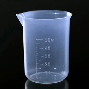 10VNT/Set 50ml Plastiko Matavimo Matavimo Puodelis, Kepimo Stiklinę, Laboratoriniai Reikmenys - 
