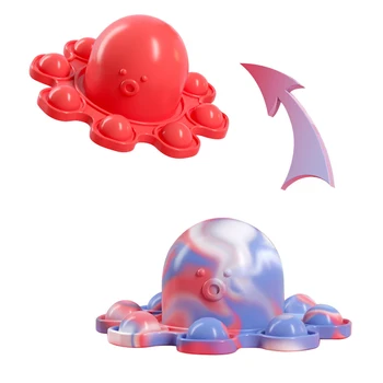 Vaivorykštė LEDŲ Fidget Stumti Burbulas Jutimo Autizmo Specialiųjų Poreikių Streso Atsarginiais Fidget Žaislas Bubbel Švietimo Žaislas - 