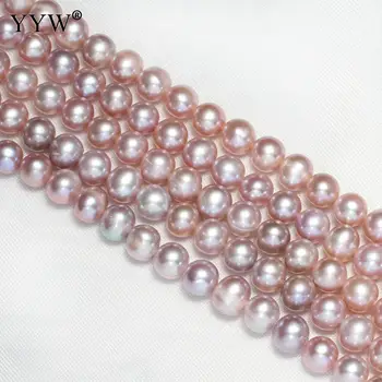 7-8mm Dirbtiniu būdu išauginti Apvalių Gėlavandenių Perlų Karoliukus, Moterų Mados Juvelyrikos Violetinė Natūralių Perlų Karoliukus, Už Apyrankės Papuošalai Rasti - 