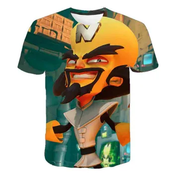 Naujas Bandicoot 3D Avarijos Kūdikių marškinėliai Berniukams ir Mergaitėms Animacinių filmų Grafinis T-Shirt Drabužių 2020 Metų Vasaros Viršūnes T-Shirt Vaikai - 