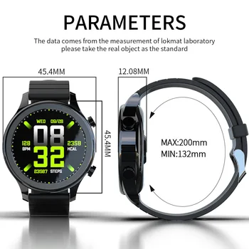 LOKMAT LAIKO Smart Watch Vyrų Bluetooth Širdies ritmo Monitoringo Sporto Skambučių Priminimas Fitness Tracker Sporto Smartwarch, Skirtų 